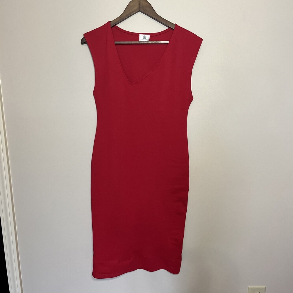 Tracy Nicole Clothing Reece RED Side V‎ Dress Sleeveless Sexy Bodycon Small 2 4